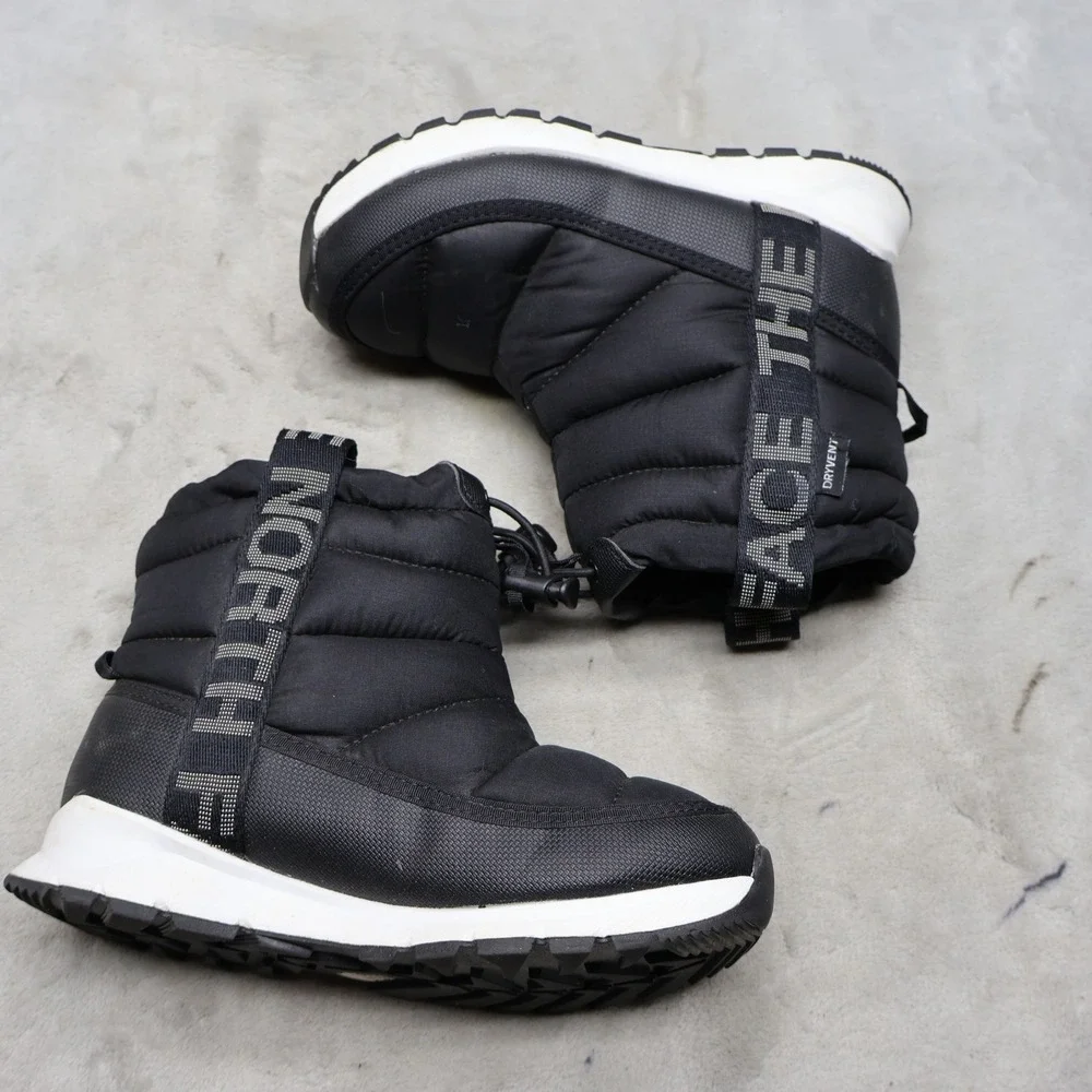 North Face Kids 1 Snow Boots Black Thermoball Waterproof Light Pull On Winter